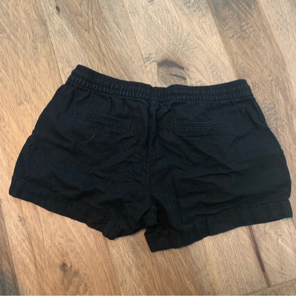 Black linen blend shorts - Picture 3 of 4